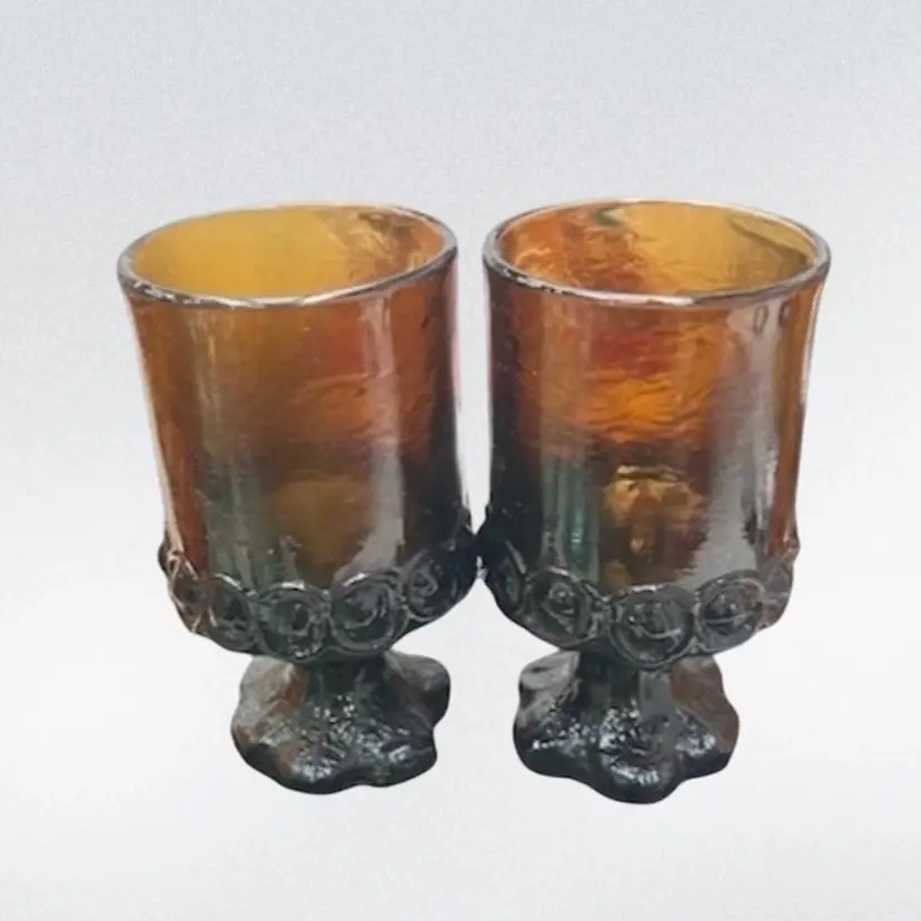 Vintage Footed Wine Glass Set “Franciscan Madeira” By Tiffin