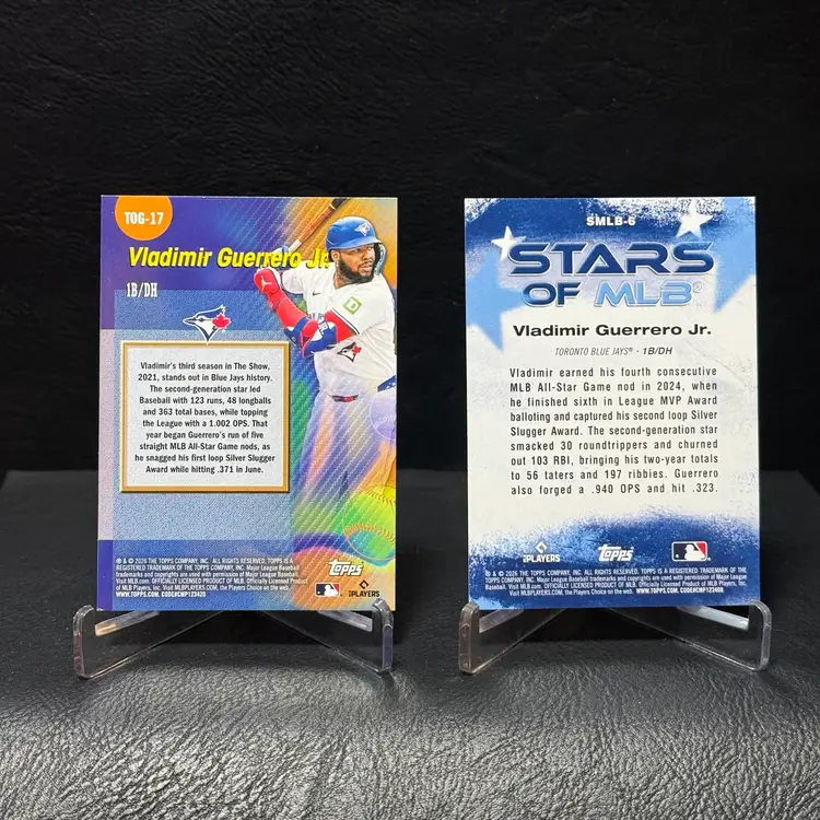 Vladimir Guerrero Jr. 2026 Topps Series 1 #SMLB-6 Stars and #TOG-17 Titans Lot Toronto BlueJays