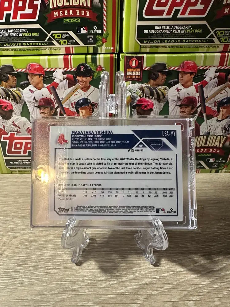 2023 Topps Sapphire Masala Yoshida Auto /99 *back corner damage*