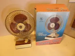 * Vintage UL 6" Deluxe Electric Desk Fan E72503 Stock #30-6021 Tested Working