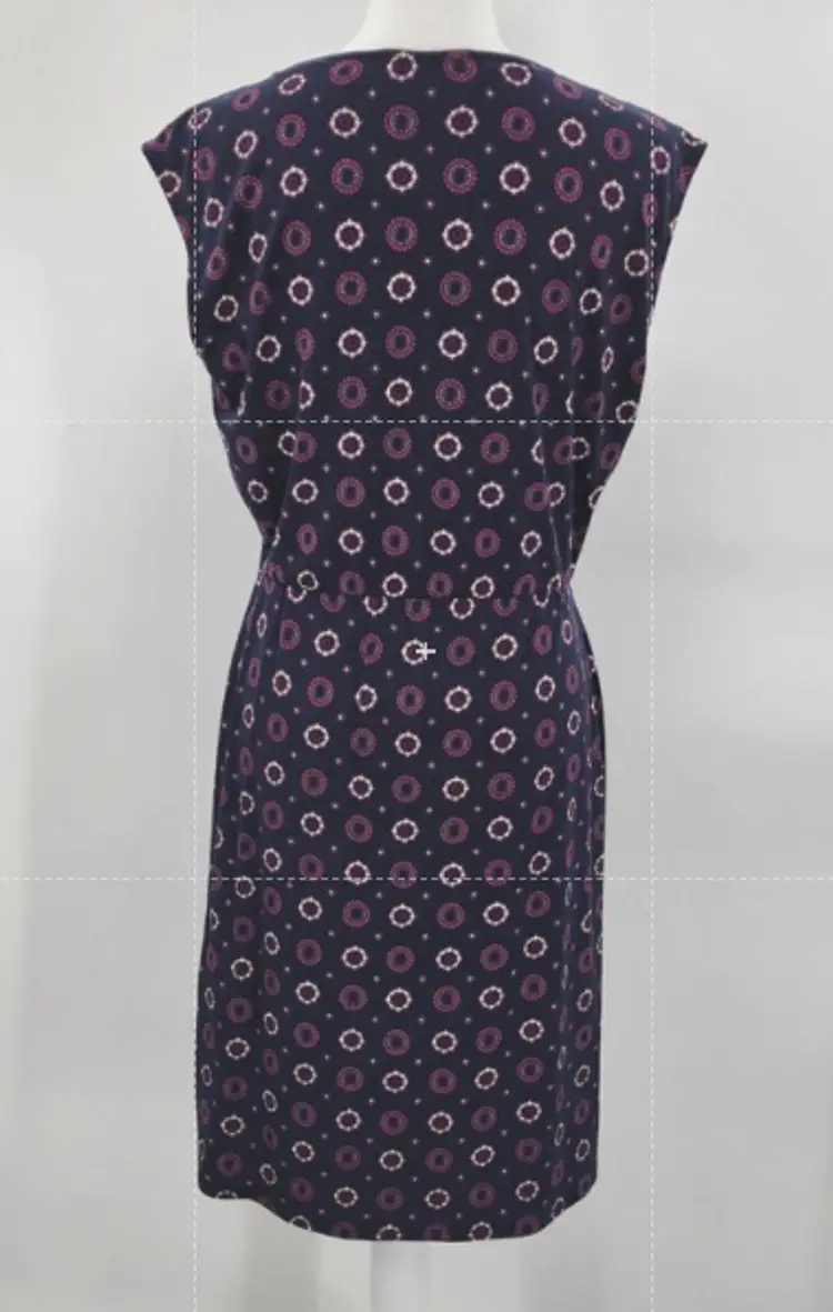 Michael Kors Purple Wrap Pattern Sleeveless Knee Length Dress Medium