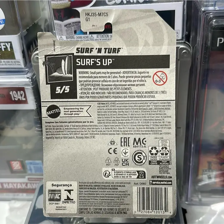 Hotwheel Surf N Turf 5/5 Dent On Side And Top Still In Original Sleeves