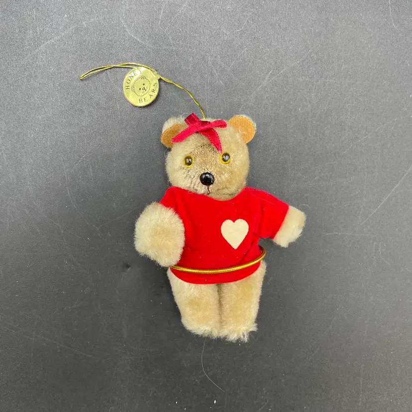 Kurt Adler Honey Bear with Heart Hanging Ornament VTG Christmas Valentine's Day