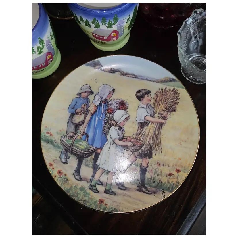 Cicely Mary Barker Beloved Hymns 1989 NOW THANK WE ALL OUR GOD Ltd Collectors Plate #632A