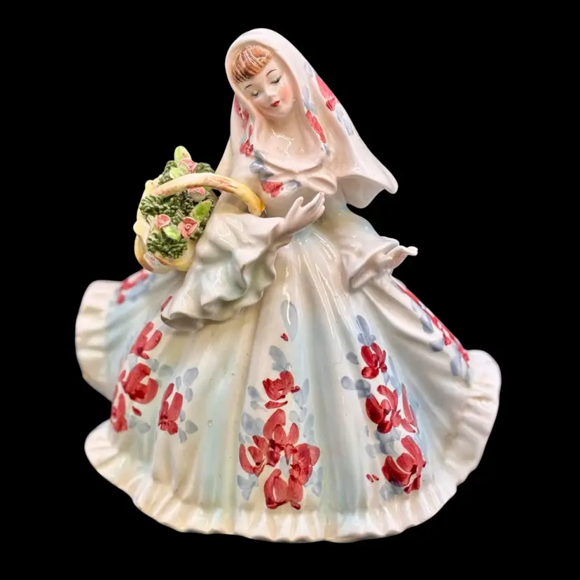 ESD Japan Lady In Dress with Basket Planter 6.5β*