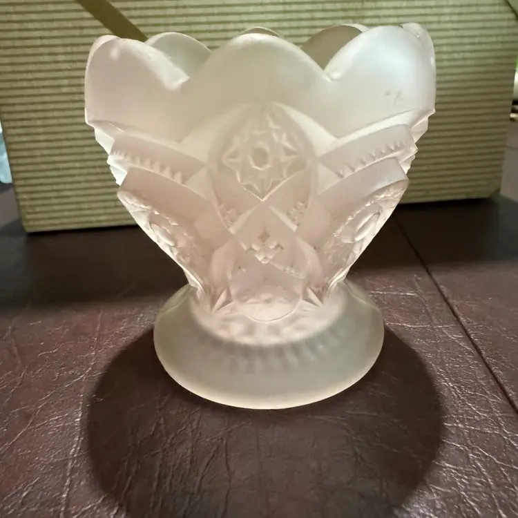 Imperial Lenox Glass Satin Pale Pink Egg Cup