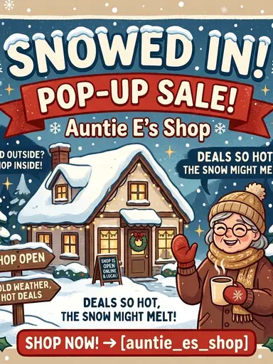 Snowed In Pop Up Sale!