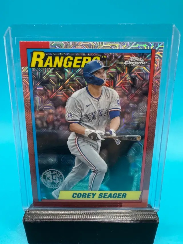 Corey Seager Topps Silver Pack Mojo Refractor Texas Rangers