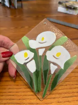 Fused glass suncatcher