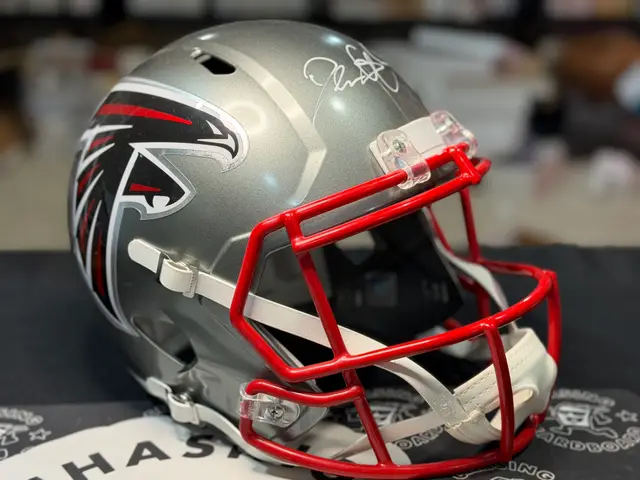 DEION SANDERS Autographed (Signed) NFL FALCONS HELMET w/Beckett COA