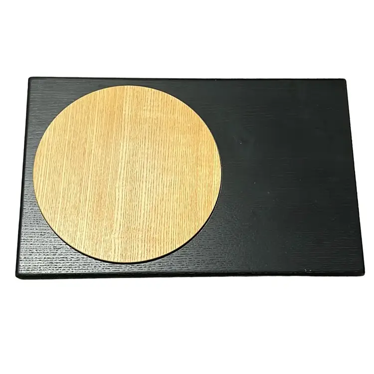 #01 - Kunst West Germany Esche Hand Made Wooden Serving board with 4 assorted serving pieces. (modern Different Makers)