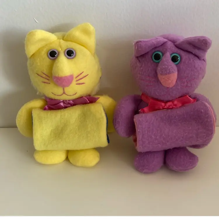 Set Of 2 - 1987 Hallmark Purr-Tenders Sock-ems