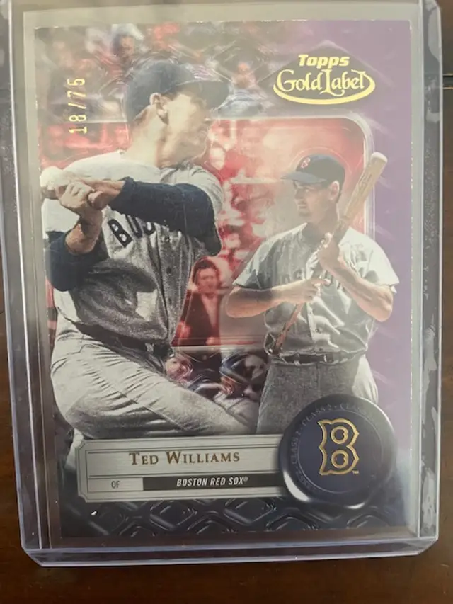 2022 Topps Gold Label Ted Williams Purple /75