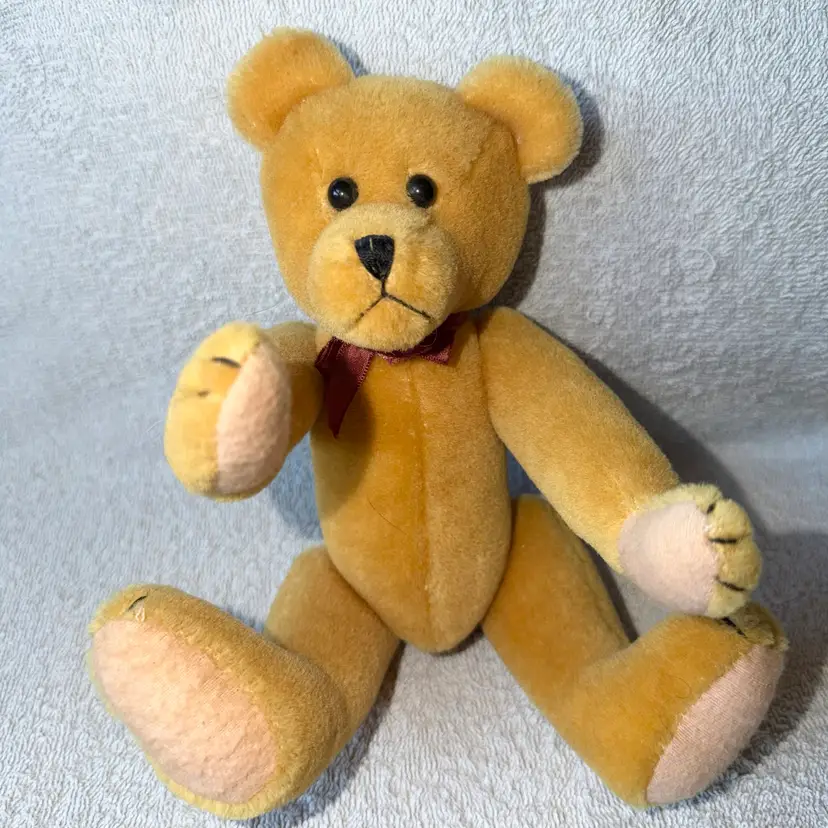 Vintage Boyds Collection Bear Otto Golden Teddy Award 1990 100% Wool Joined Limb