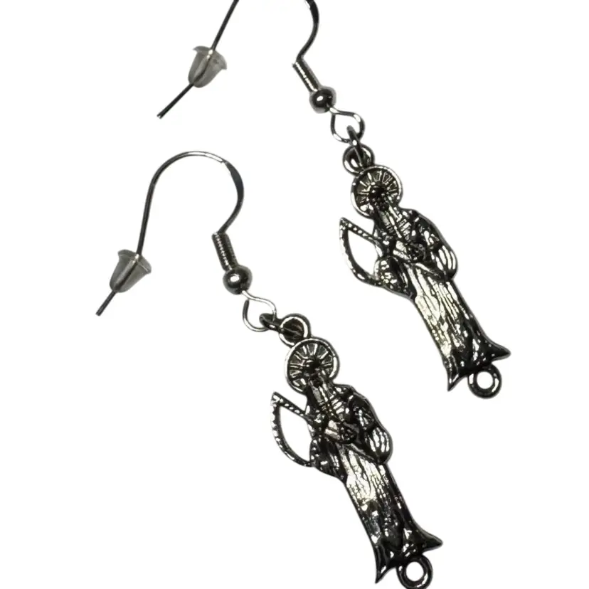 Grim Reaper Halloween Horror Charm Handmade Dangle/Fishhook Earrings
