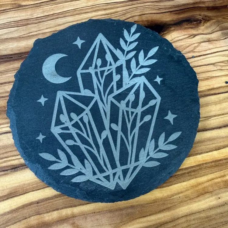 Crystal Moon Slate Coaster