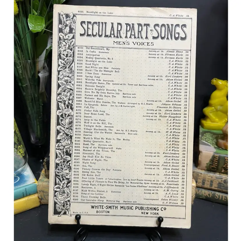 MARKDOWN! Secular Choruses Women's Voices 1913 & 1931 (2) Men's Voices 1912 (1) Sheet Music, 3 Sets