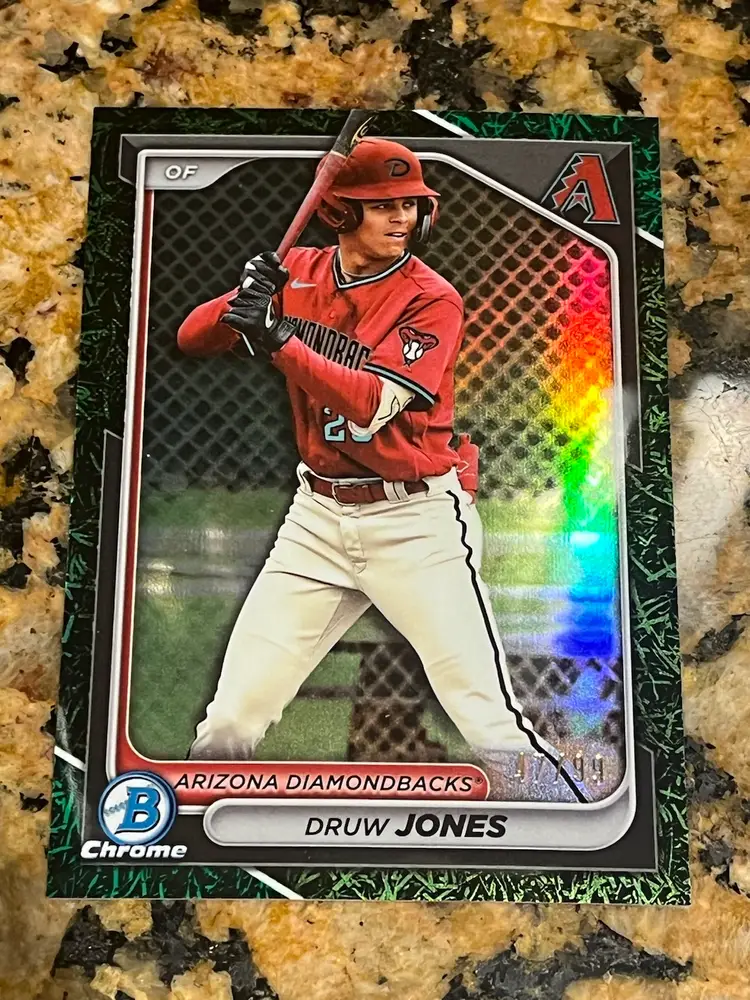 2024 Bowman - Chrome Prospects Green Grass Refractor /99 Druw Jones (RC) - Arizona Diamondbacks