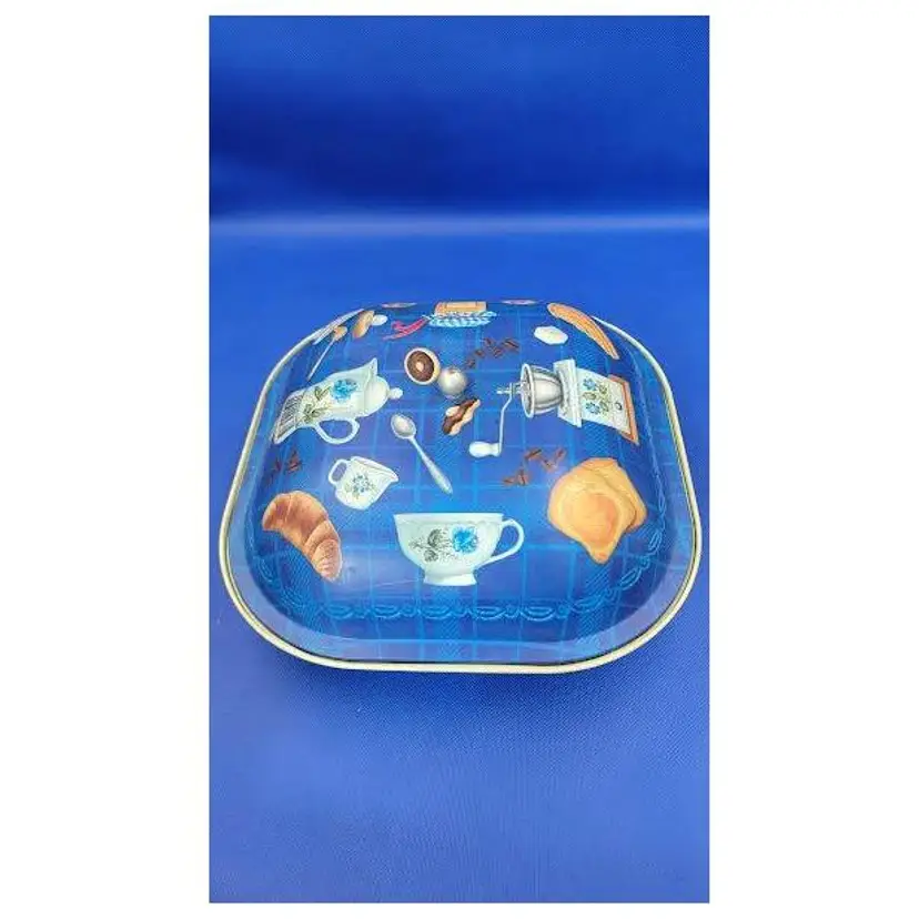 ITALIAN VINTAGE METAL CROISSANT/COOKIE CANNESTER