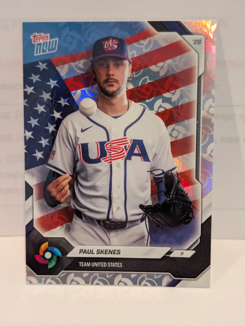 Paul Skenes 2026 Topps Now World Baseball Classic Team Set USA Logo - (137) -