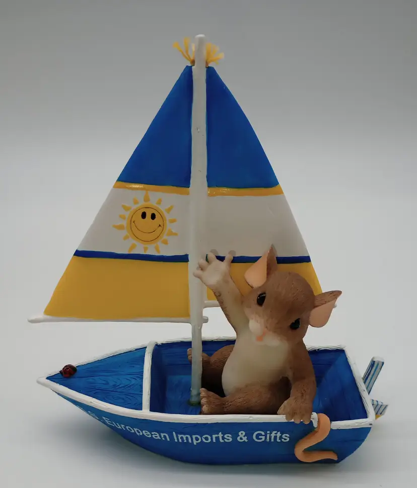 Fitz And Floyd, Charming Tails Mouse In S. S. European Import, Signed Perfect Gift To Give Or To Add To Your Own Collection.