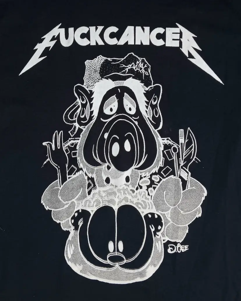 ALF F*@K Cancer Metallica Font t-shirt NEW rock concert guitar heavy metal