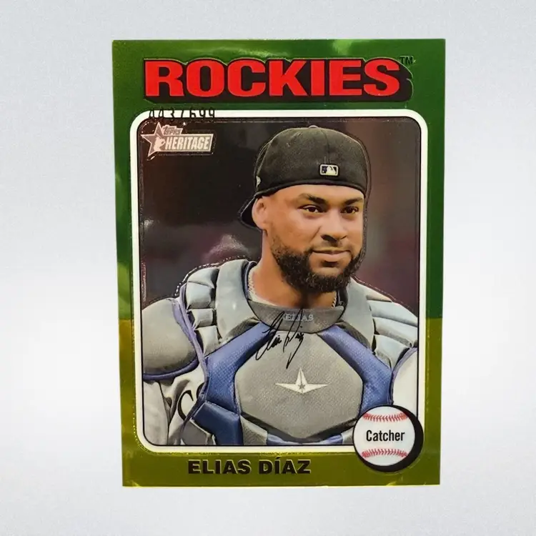 Elias Diaz 2024 Topps Heritage High Number Chrome #474 443/699 Rockies