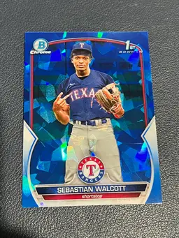 2023 Bowman Chrome Sebastian Walcott BCP-189 Bowman 1st Sapphire