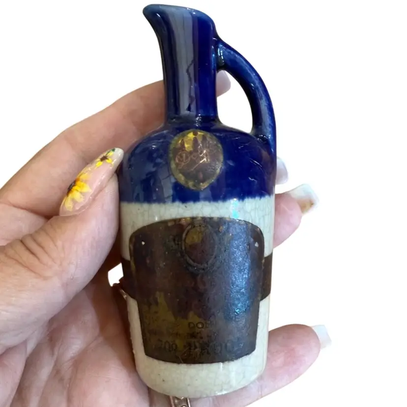 VINTAGE BREWERIANA Miniature Jug Dolfi Blue Curacao Orange Liqueur 1950s