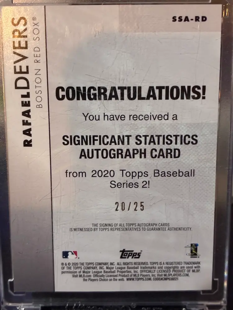 San Francisco Giants
Rafael Devers Auto /25