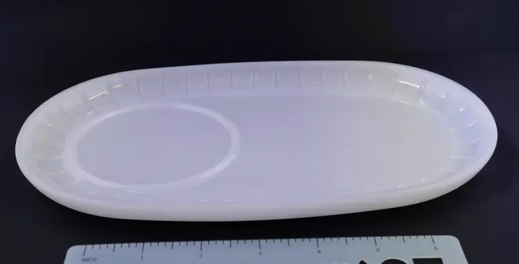 Fire-King White Milk Glass Snack Plates