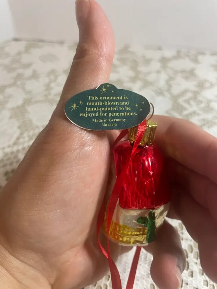 Glass Christmas House Ornament