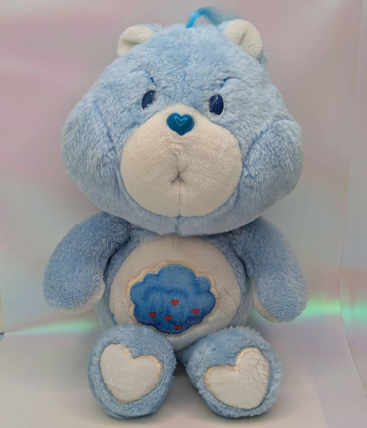 Care Bear Grumpy 13" Plush Stuffed Animal Kenner 1983 Blue Rain Cloud Sad Bear Vintage 80s collectible Cartoon toys
