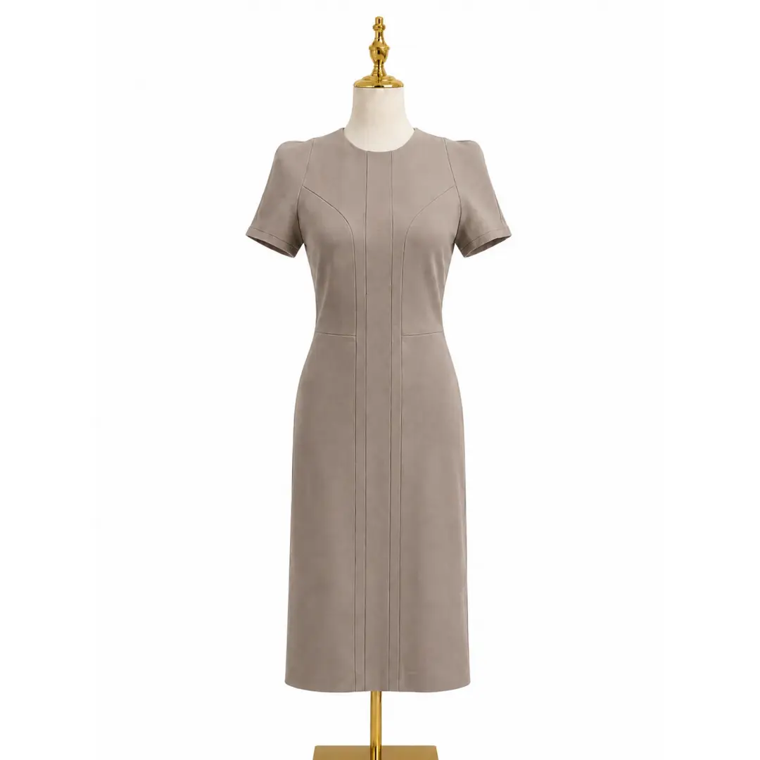 Calvin Klein Collection Taupe Dress Sz 2
