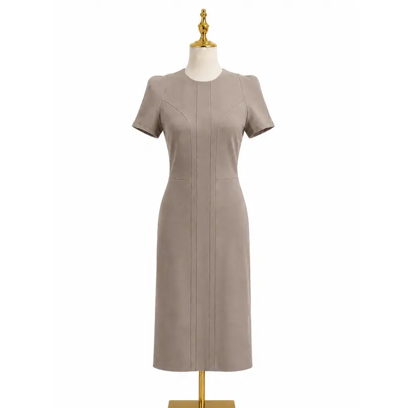 Calvin Klein Collection Taupe Dress Sz 2