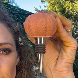 Concrete Pumpkin Wine Stopper