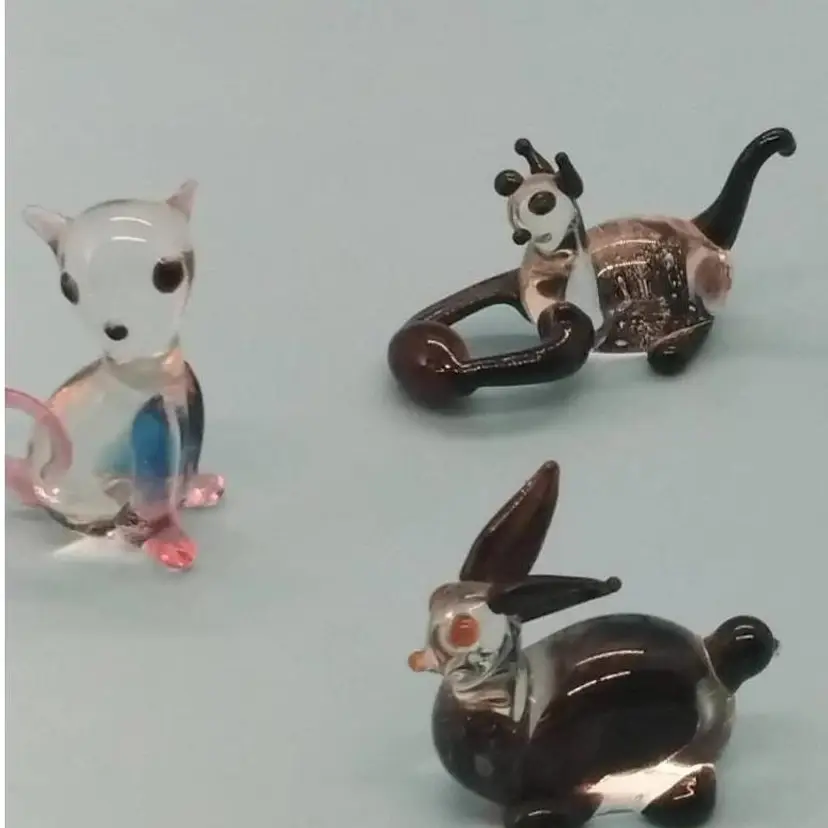 Three Art Glass Lampworks Animals