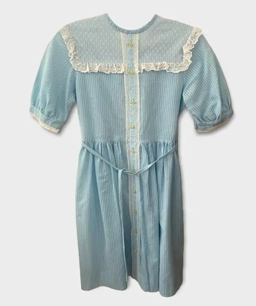 Vintage Young Girl Cinderella Dress with pinafore Sz 12 EUC Costume Theatre