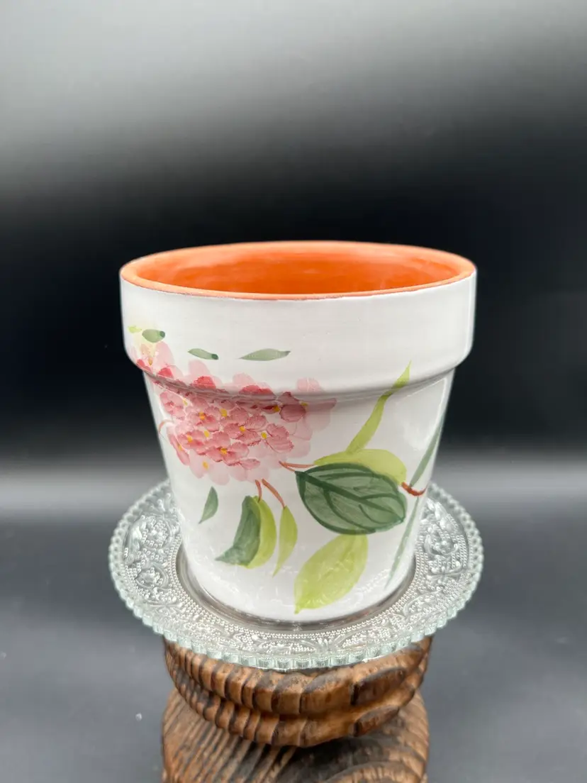 Terracotta Hand Painted Flowerpot 4” Depth