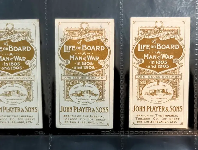 52. Set Of 1905 Player's Life On Board a Man of War Cigarette Cards