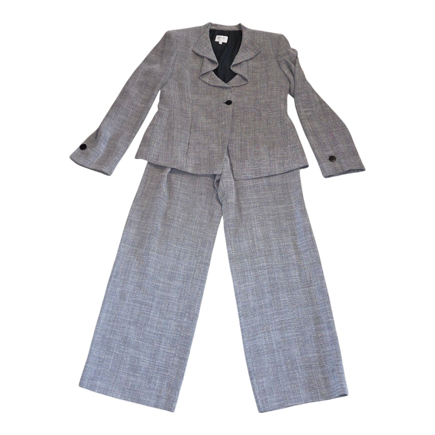 Niknax · Vintage Armani Collezioni Women's Gray Pant Suit – Made