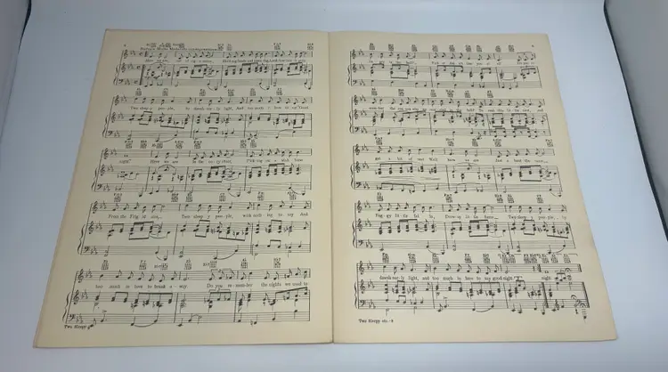 Vintage Sheet Music 'I Guess I'll Get The Papers' & 'Two Sleepy People'