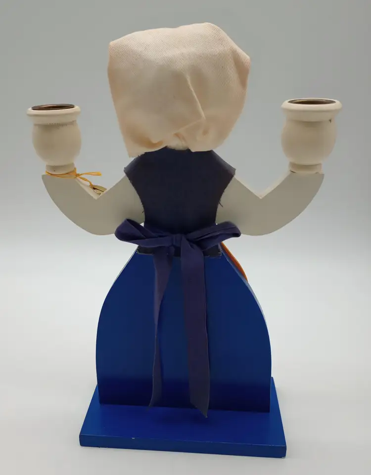 Charming Wooden Swedish Candle Holder Doll, Made By Butticki. Original Tag .