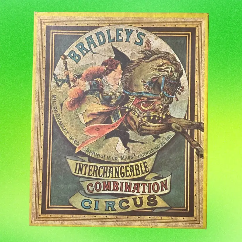 1970’s Milton Bradley Interchangeable Combination Circus - Original 1889 Antique Reproduction - With Box