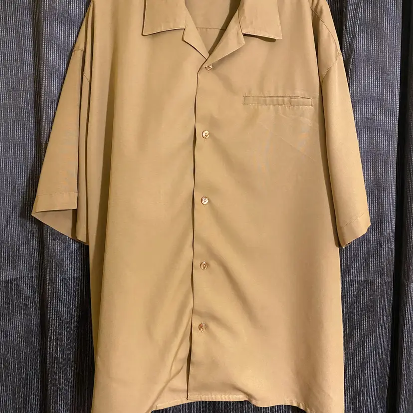 Christi Collection Men's Size 2XL Brown Short Sleeve Button-Up Shirt