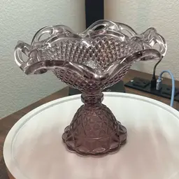 Amethyst Hobnail Compote.