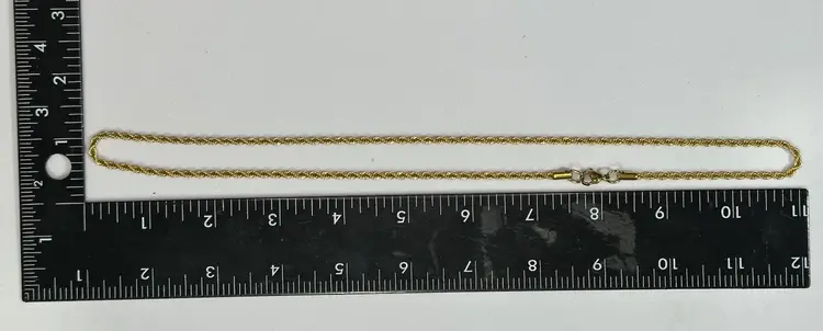Gold Tone, 22 Inch Rope Necklace