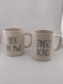 Rae Dunn Deck The Paws And Jingle Bones Mugs