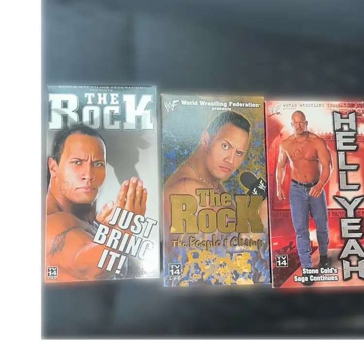 3 Wwf Vhs The Rock and Stone Cold