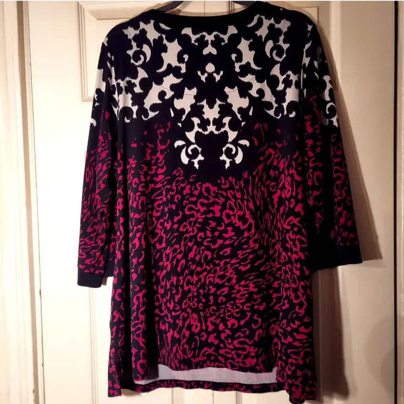JM Collection Woman size 2x print tunic euc